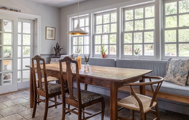 8 Lost Pond Ln, North Salem, NY 10560 - dining area featuring stone tile flooring