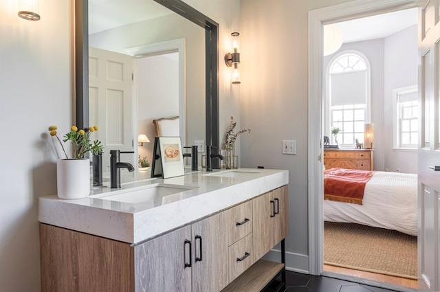 8 Lost Pond Ln, North Salem, NY 10560 - bathroom featuring connected bathroom, double vanity, and tile patterned flooring