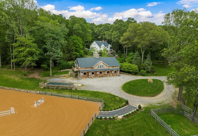 8 Lost Pond Ln, North Salem, NY 10560 - view from above of property with a heavily wooded area