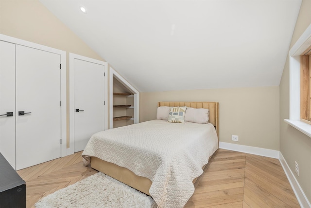 8 Lost Pond Ln, North Salem, NY 10560 - bedroom with lofted ceiling and baseboards