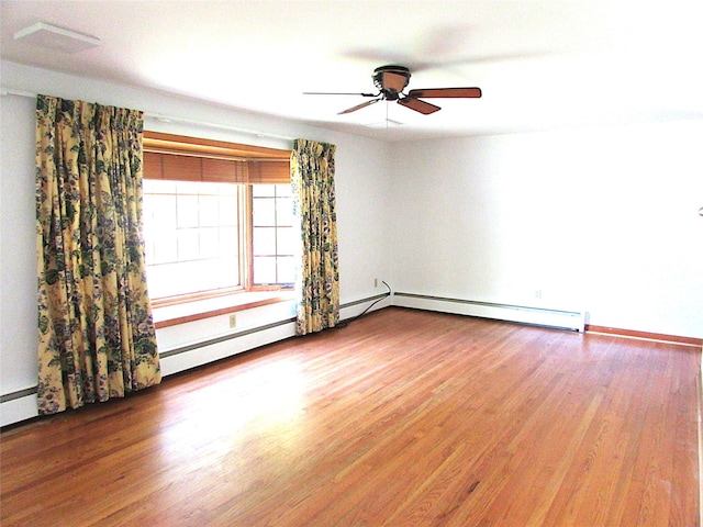 7 Holiday St, Pawling, NY 12564 - empty room featuring a ceiling fan, wood finished floors, and baseboards