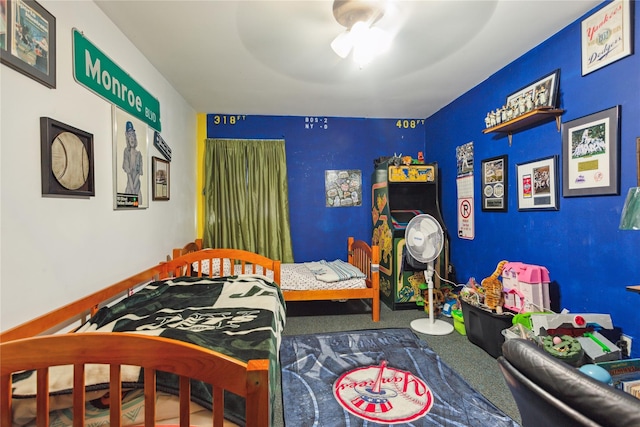 429 E Park Ave, Long Beach, NY 11561 - bedroom featuring carpet floors and a ceiling fan
