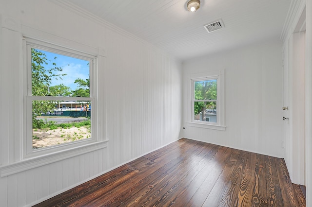 434 Griffing Ave, Riverhead, NY 11901 - unfurnished room with hardwood / wood-style floors and crown molding