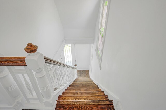 434 Griffing Ave, Riverhead, NY 11901 - stairs with wood finished floors and baseboards