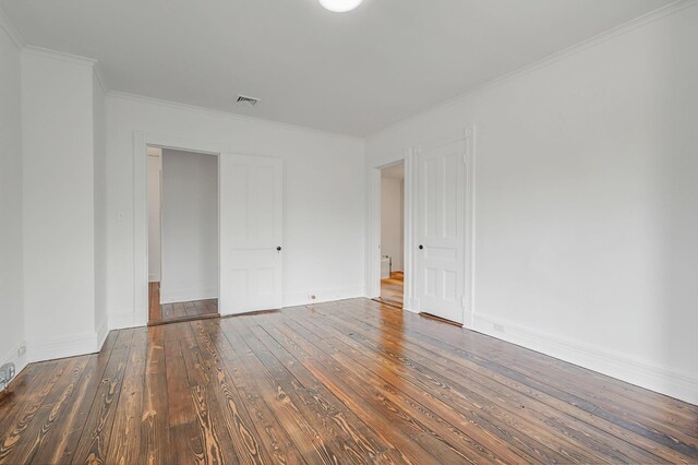 434 Griffing Ave, Riverhead, NY 11901 - empty room with hardwood / wood-style flooring, ornamental molding, and baseboards