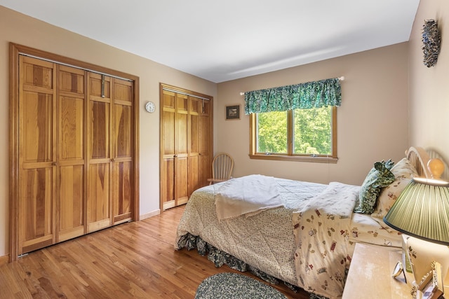 50 Stallion Trl, Brewster, NY 10509 - bedroom featuring light wood-style flooring and two closets