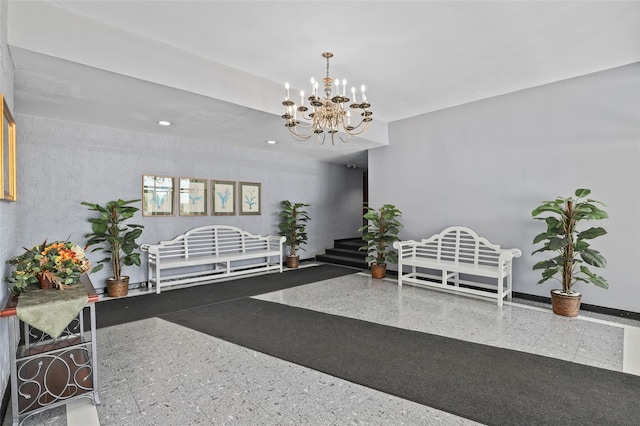 25 Lake St Unit 7K & 7L, White Plains, NY 10603 - lobby with stairs and recessed lighting
