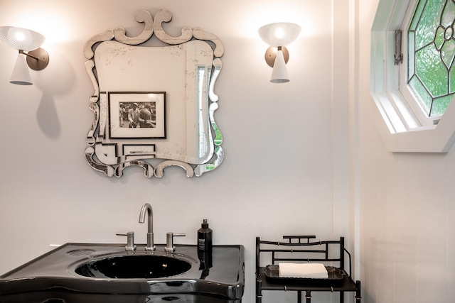 149 Washington Spring Rd, Palisades, NY 10964 - bathroom with a sink and a skylight