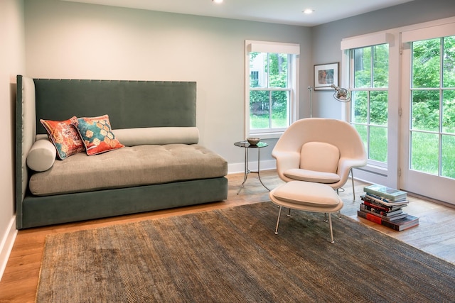 149 Washington Spring Rd, Palisades, NY 10964 - sitting room with baseboards, wood finished floors, and recessed lighting