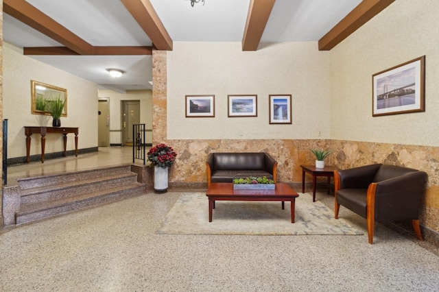 565 Broadway Unit 6B, Hastings-On-Hudson, NY 10706 - lobby with beam ceiling