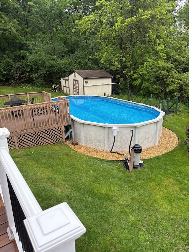 216 Hickory Hill Ln, Newburgh, NY 12550 - view of pool featuring a deck, a lawn, and a forest view