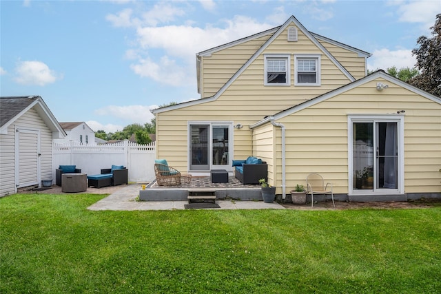 1547 Lincoln Blvd, Bay Shore, NY 11706 - rear view of house with an outdoor hangout area and a patio area