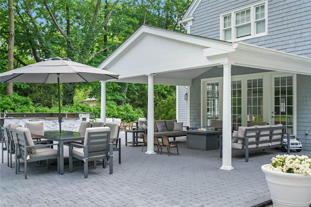 178 High Farms Rd, Old Brookville, NY 11545 - view of patio / terrace featuring outdoor lounge area and outdoor dining space