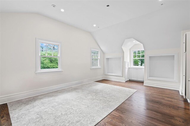 178 High Farms Rd, Old Brookville, NY 11545 - bonus room featuring lofted ceiling, dark wood-style floors, and recessed lighting