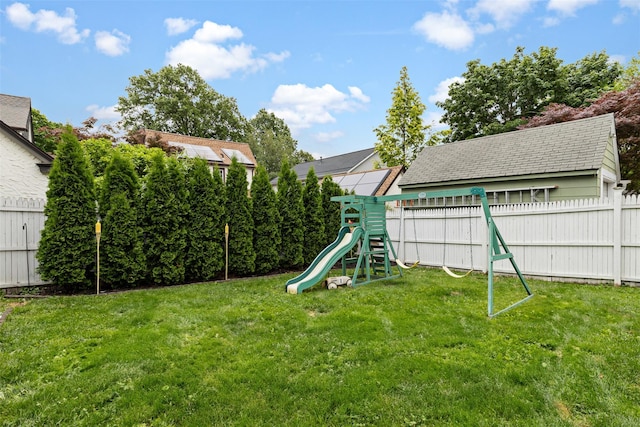 10 Mcbride Ave, White Plains, NY 10603 - view of yard with a playground