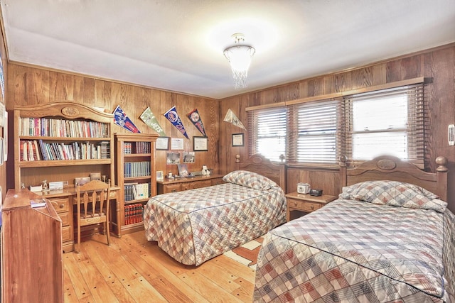 10 Glenbrook Rd, Monsey, NY 10952 - bedroom featuring wood walls and light wood finished floors