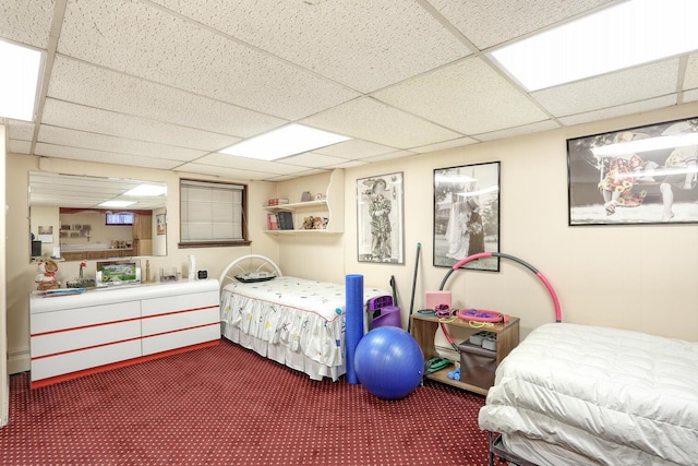 10 Glenbrook Rd, Monsey, NY 10952 - bedroom with carpet floors and a paneled ceiling