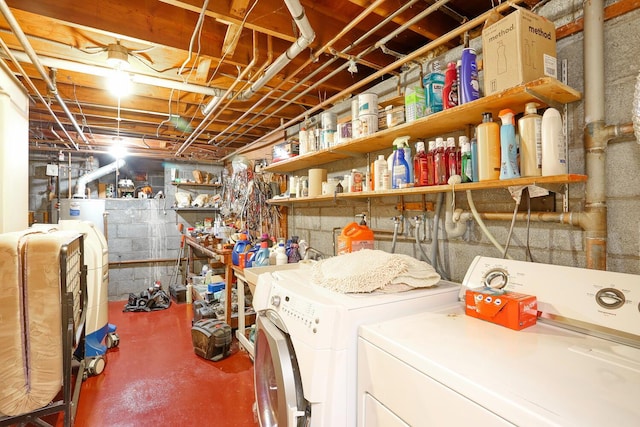 10 Glenbrook Rd, Monsey, NY 10952 - laundry room featuring washer and clothes dryer and water heater