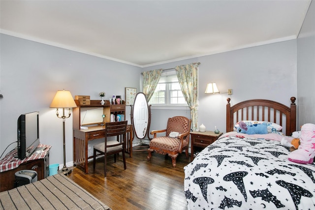6 Willow Dr, Massapequa Park, NY 11762 - bedroom with wood-type flooring, ornamental molding, and baseboards