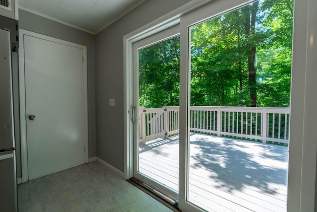 6 Knolls Rd, Poughkeepsie, NY 12601 - entryway featuring plenty of natural light, crown molding, and baseboards