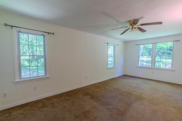 6 Knolls Rd, Poughkeepsie, NY 12601 - carpeted empty room with a ceiling fan, plenty of natural light, and baseboards