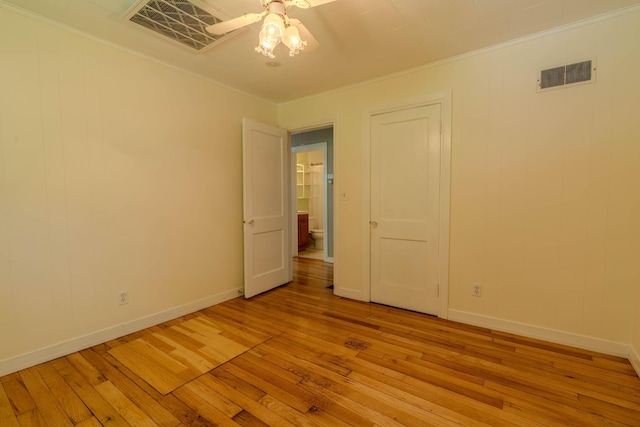 6 Knolls Rd, Poughkeepsie, NY 12601 - spare room with light wood-style floors, a ceiling fan, crown molding, and baseboards