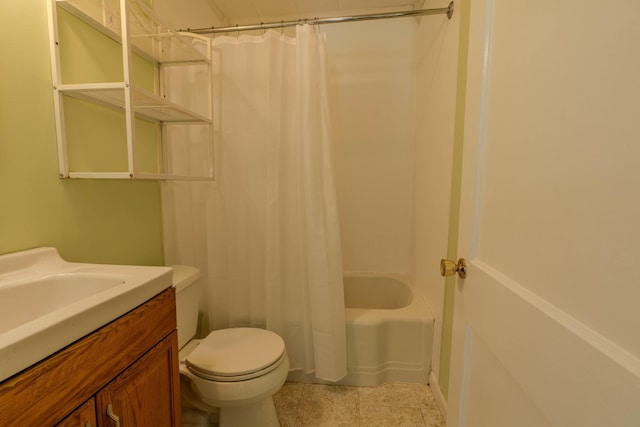 6 Knolls Rd, Poughkeepsie, NY 12601 - bathroom featuring toilet, shower / tub combo, vanity, and tile patterned floors