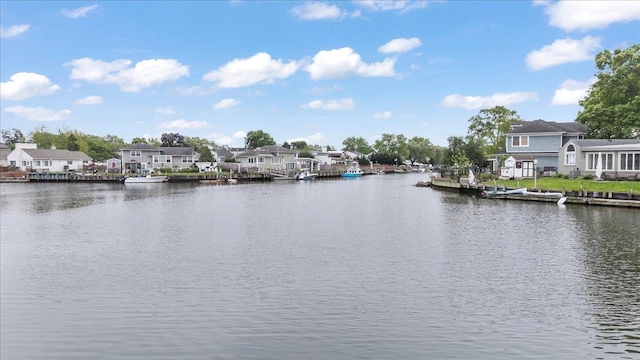 4520 Merrick Rd, Massapequa, NY 11758 - water view featuring nearby suburban area and a dock