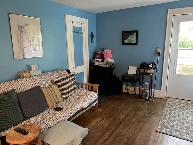 21 Elm Ave, Glen Cove, NY 11542 - living area with wood finished floors