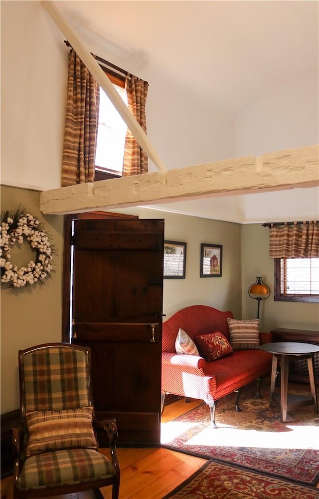 763 Old State Route 22, Dover Plains, NY 12522 - living area featuring wood finished floors and high vaulted ceiling