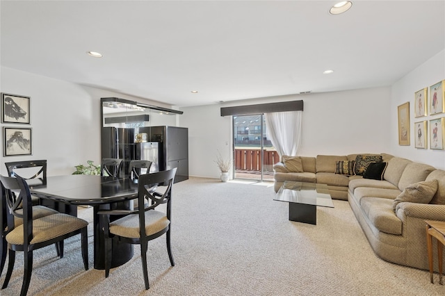 100 Daly Blvd Unit 2605, Oceanside, NY 11572 - living room with light colored carpet and recessed lighting