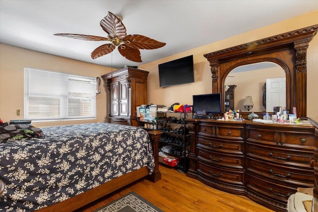 2722 Barnes Ave, Bronx, NY 10467 - bedroom with wood finished floors and ceiling fan