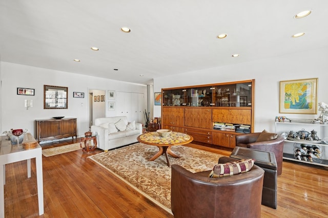 162-41 Powells Cove Blvd Unit 4G, Beechhurst, NY 11357 - living area featuring recessed lighting and wood finished floors