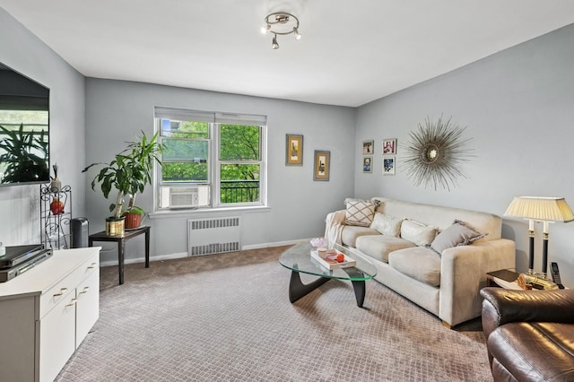 162-41 Powells Cove Blvd Unit 4G, Beechhurst, NY 11357 - carpeted living area featuring radiator heating unit and baseboards