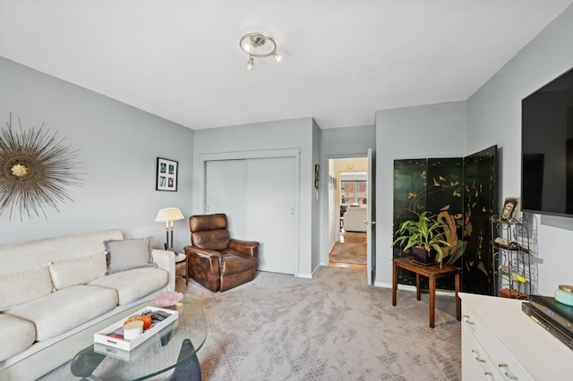 162-41 Powells Cove Blvd Unit 4G, Beechhurst, NY 11357 - living area featuring light colored carpet and baseboards