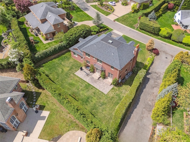 aerial perspective of suburban area