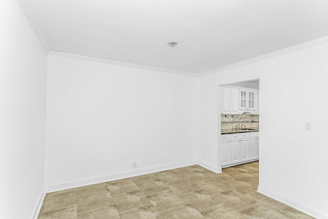 78-07 Springfield Blvd Unit B, Bayside, NY 11364 - empty room featuring a sink and crown molding
