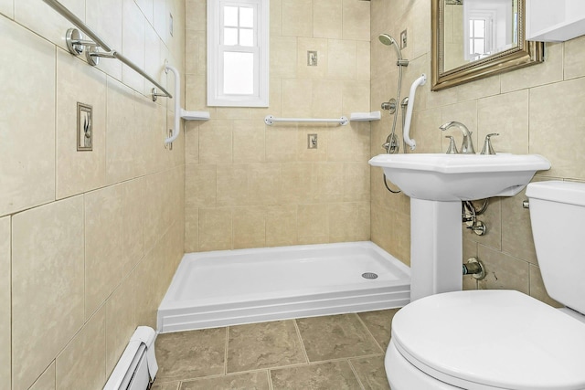 78-07 Springfield Blvd Unit B, Bayside, NY 11364 - bathroom with tile walls and a tile shower