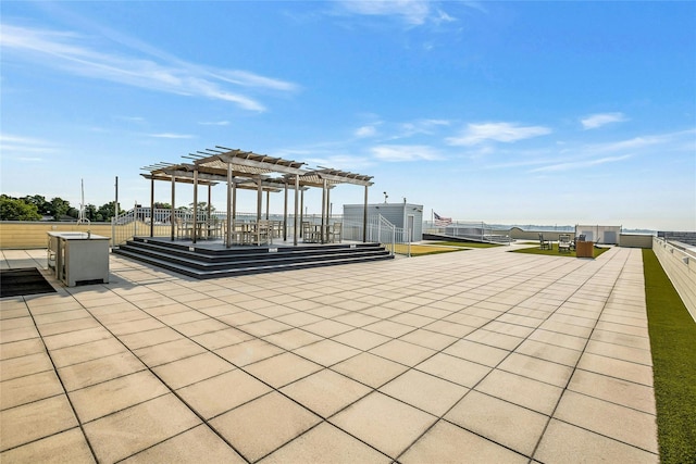 433 Main St Unit 203, Port Washington, NY 11050 - view of property's community featuring a pergola and a patio