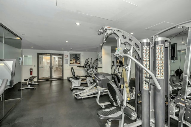 433 Main St Unit 203, Port Washington, NY 11050 - exercise room with recessed lighting