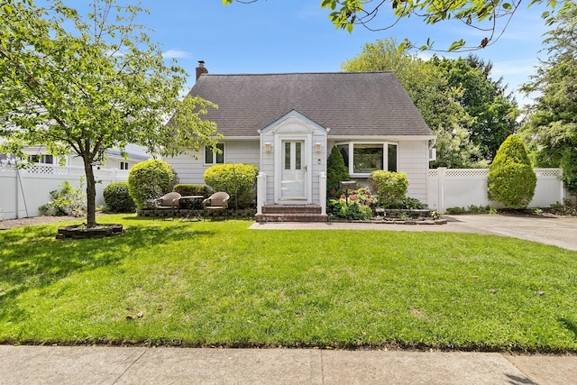 6 Cinque Dr, Farmingdale, NY 11735 - view of front of property with a chimney and a shingled roof