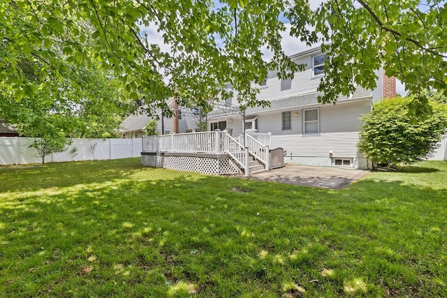 6 Cinque Dr, Farmingdale, NY 11735 - back of property with a patio and a wooden deck