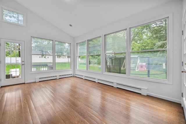 32 Wilder Rd, Monsey, NY 10952 - unfurnished sunroom featuring healthy amount of natural light, wood finished floors, and high vaulted ceiling