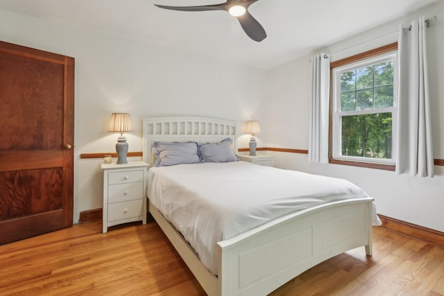 275 Otterkill Rd, Cornwall, NY 12553 - bedroom featuring light wood-style floors, baseboards, and ceiling fan