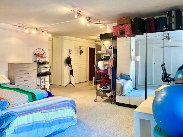 142-05 Roosevelt Ave Unit 301, Flushing, NY 11354 - bedroom with carpet and track lighting