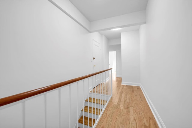 99-52 66th Rd Unit 3G, Rego Park, NY 11374 - hall with light wood finished floors and an upstairs landing