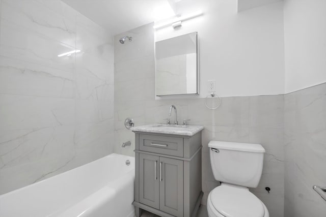 99-52 66th Rd Unit 3G, Rego Park, NY 11374 - full bath with vanity, shower / washtub combination, and tile walls