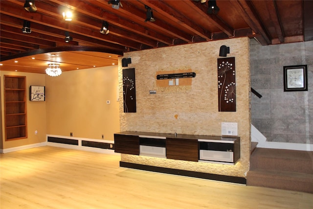 1234East37thStreet E, Brooklyn, NY 11210 - interior space with wood finished floors, baseboards, and beam ceiling