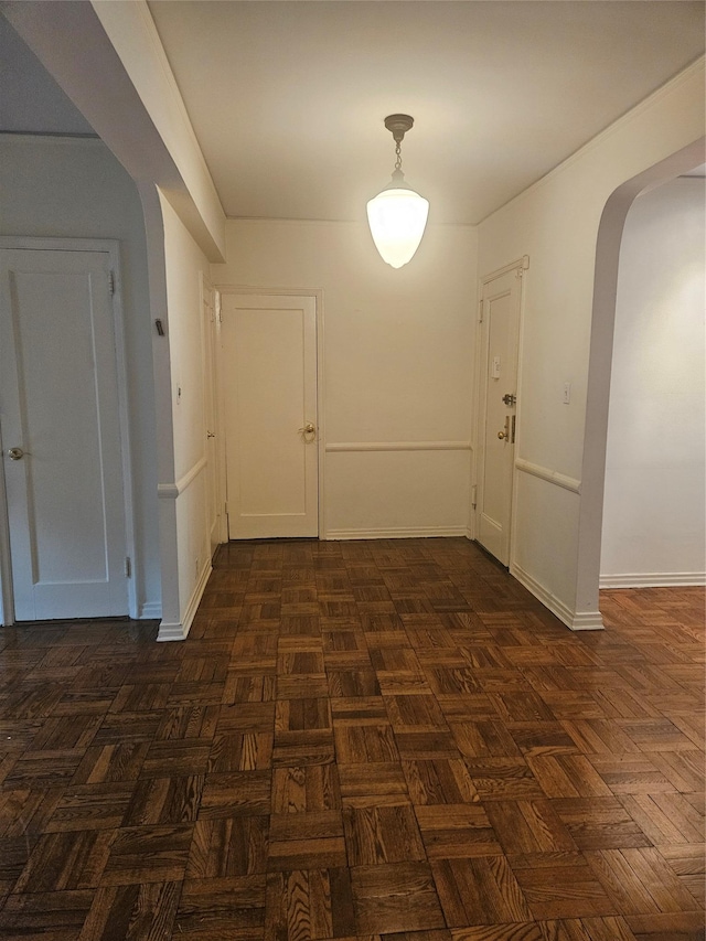 1361 Broadway Unit B26, Hewlett, NY 11557 - hall featuring arched walkways and baseboards