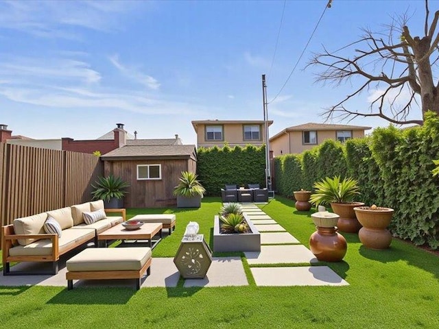 429 Revere Ave, Bronx, NY 10465 - view of yard with an outdoor hangout area and a patio